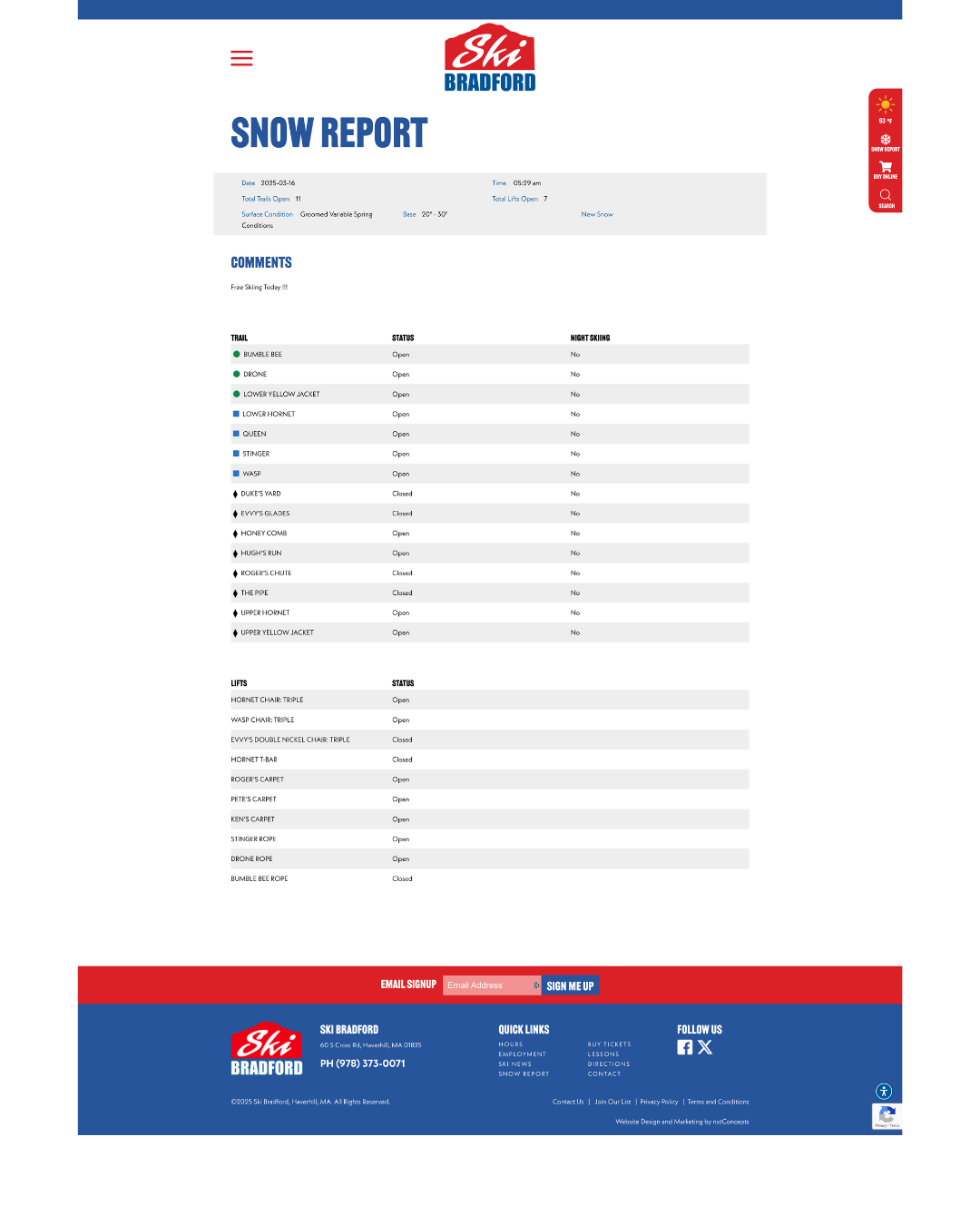 nxtConcepts Snow Reporting App 