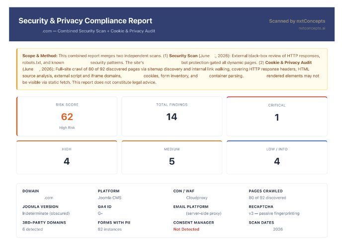 nxtConcepts - Security & Privacy Scan 